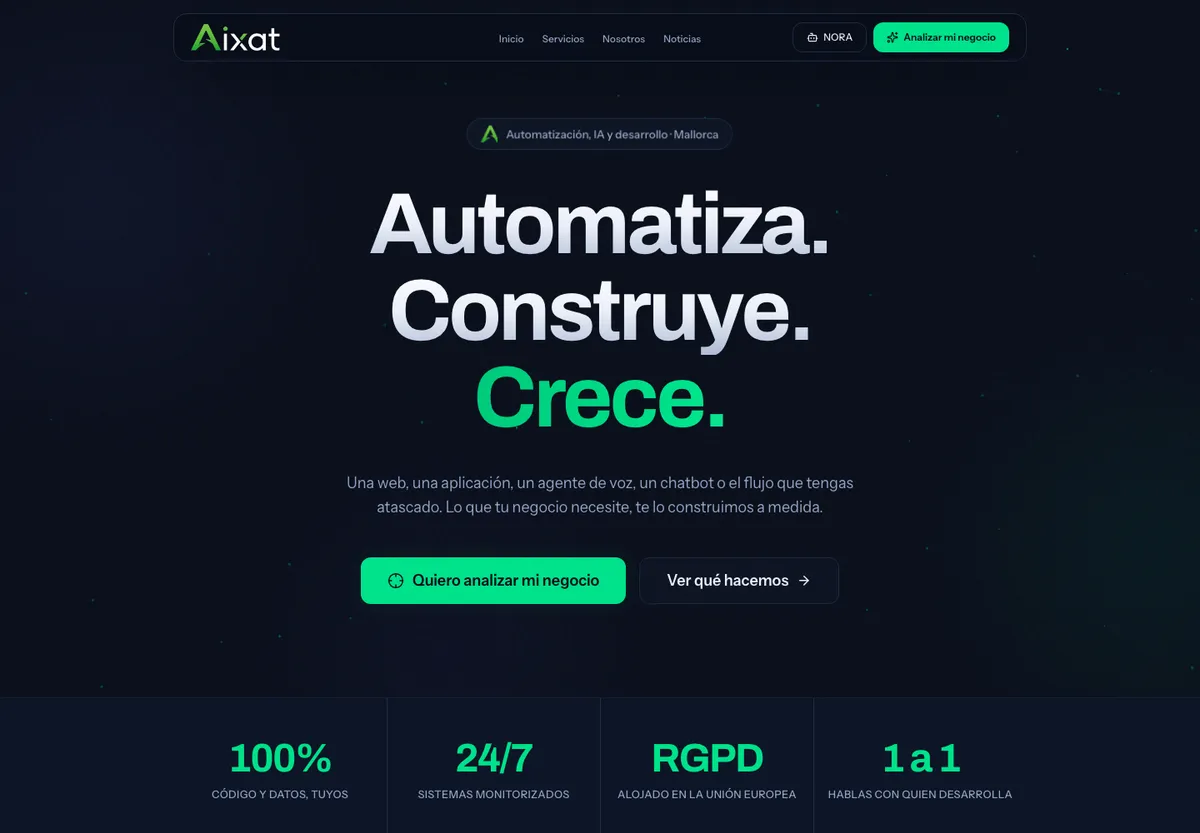Web desarrollada por Eric: Aixat · Automatización e IA